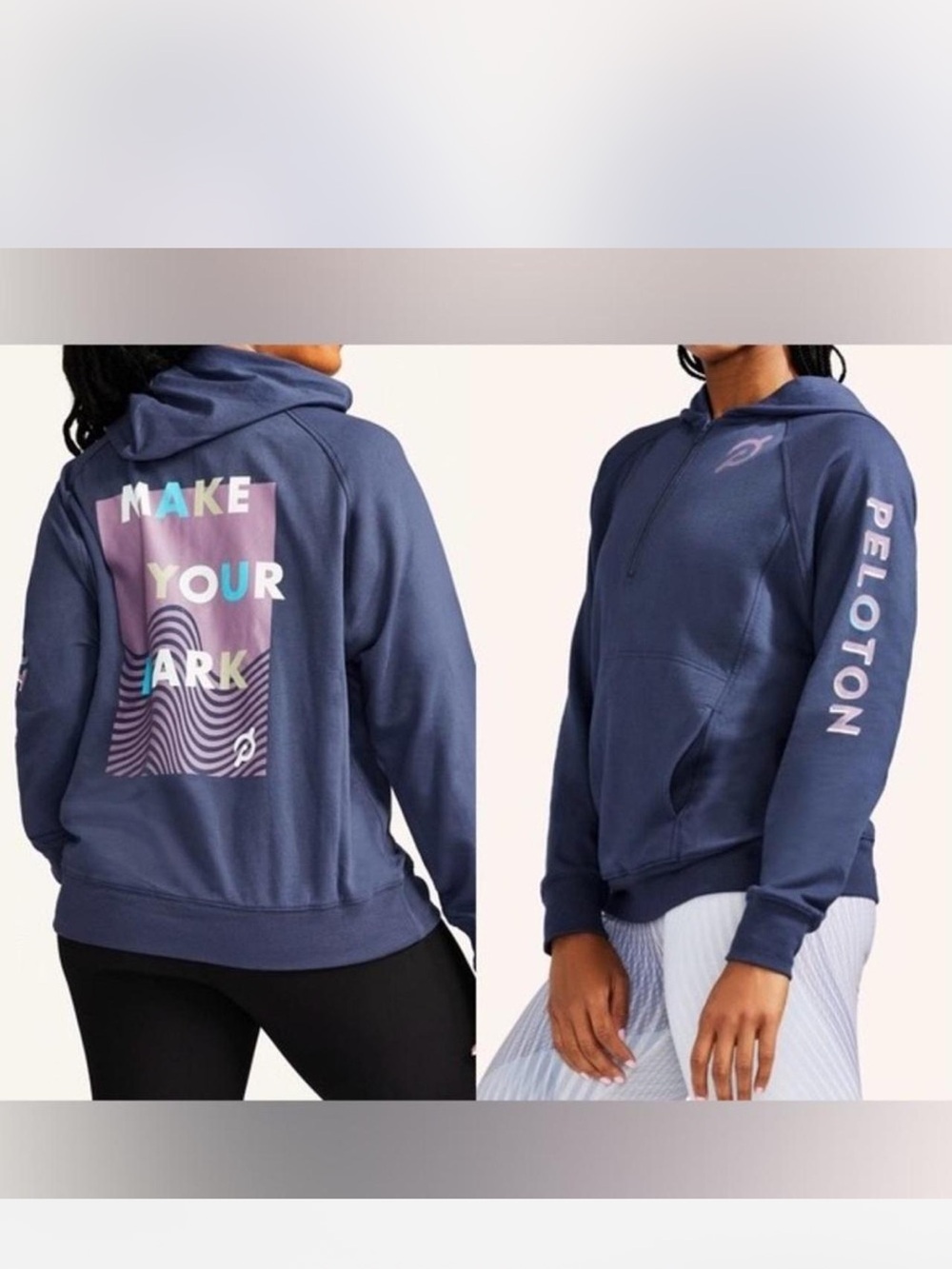 Peleton Graphic Hoodie - Slate Blue Pullover